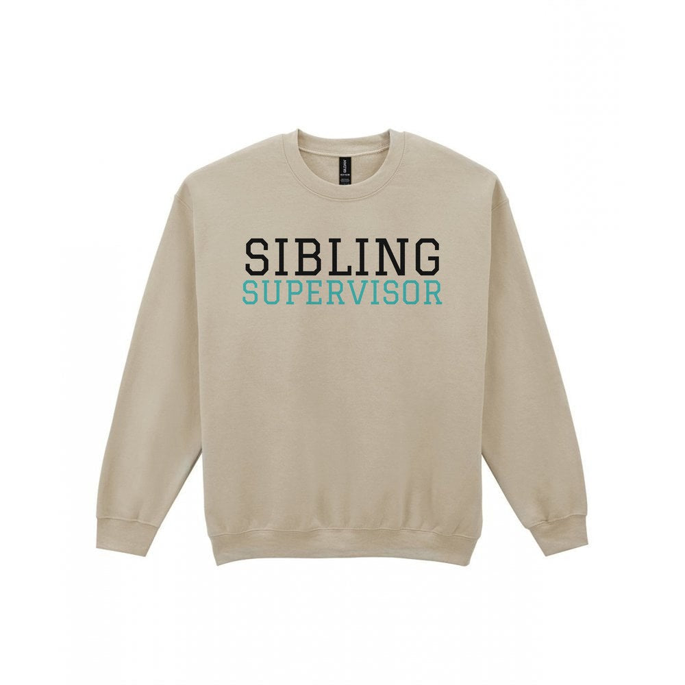 Kids Sibling Supervisor T-Shirt, Sweatshirt & Hoodie Sweatshirt in Sand