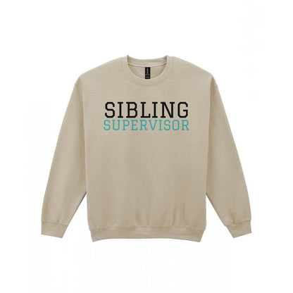 Kids Sibling Supervisor T-Shirt, Sweatshirt & Hoodie Sweatshirt in Sand