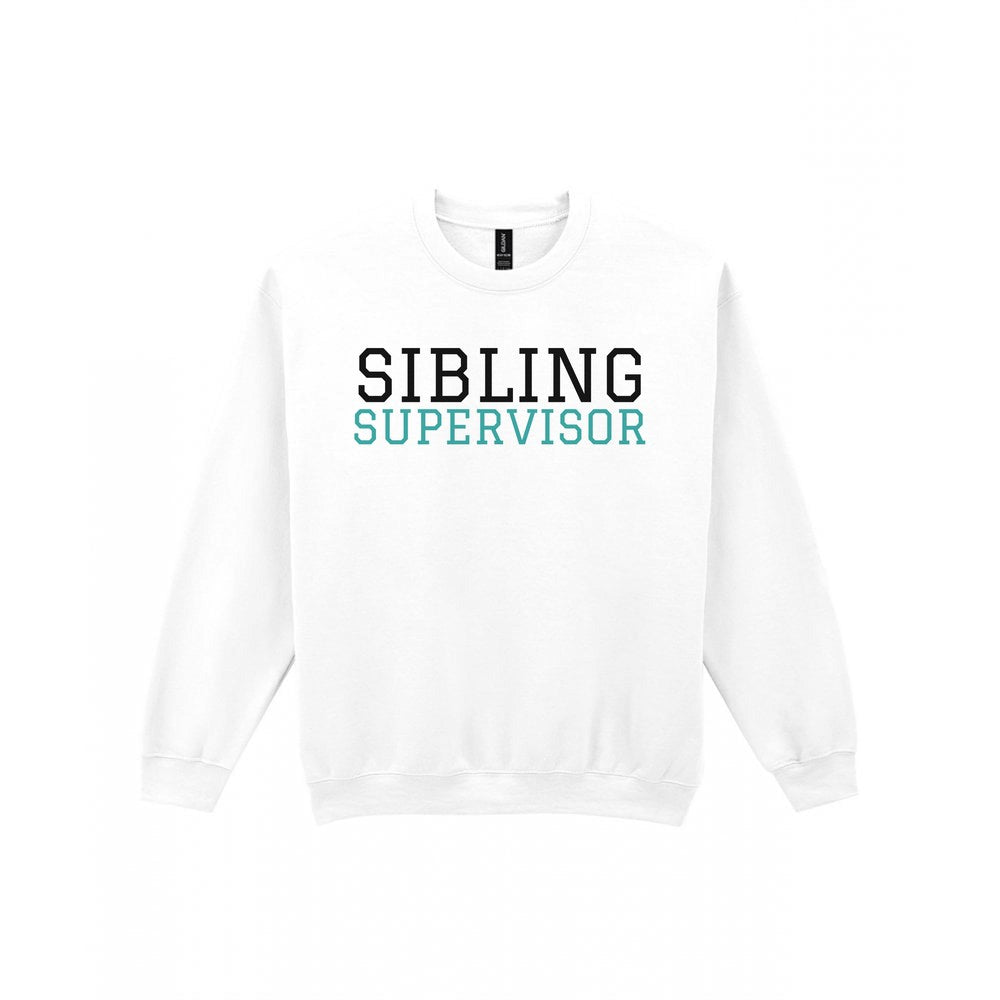 Kids Sibling Supervisor T-Shirt, Sweatshirt & Hoodie Sweatshirt in White