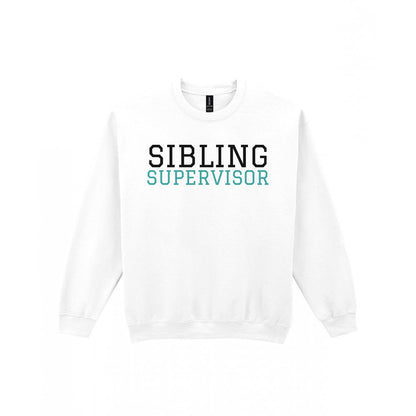 Kids Sibling Supervisor T-Shirt, Sweatshirt & Hoodie Sweatshirt in White