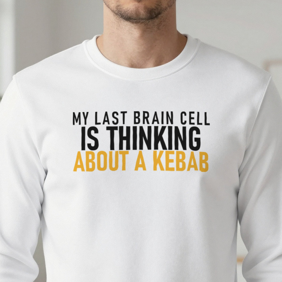My Last Brain Cell Is Thinking About A Kebab Funny Food T-Shirt & Sweatshirt close-up