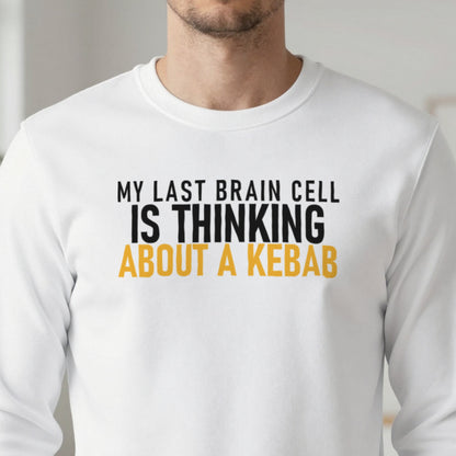 My Last Brain Cell Is Thinking About A Kebab Funny Food T-Shirt & Sweatshirt close-up