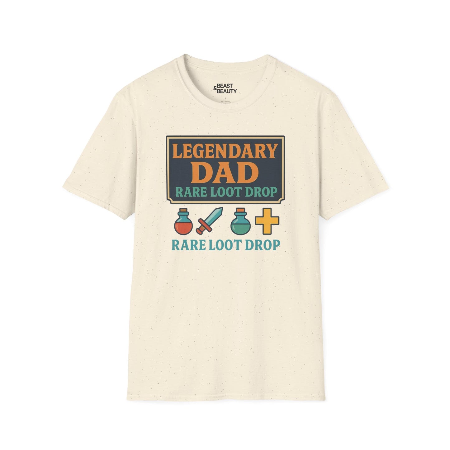legendary dad loot drop t-shirt - funny gamer dad gift natural t-shirt Christmas gift idea
