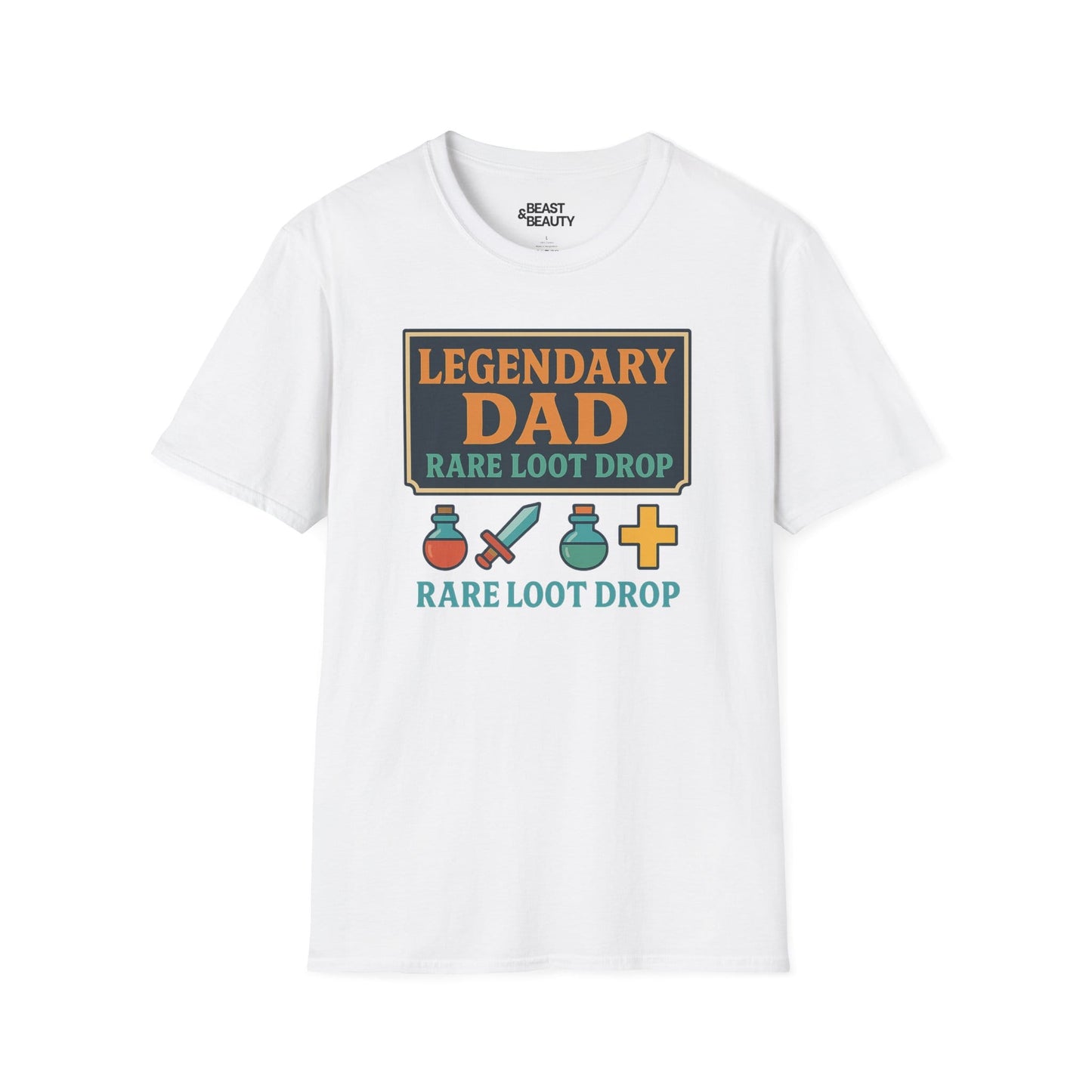 legendary dad loot drop t-shirt - funny gamer dad gift white t-shirt Christmas gift idea