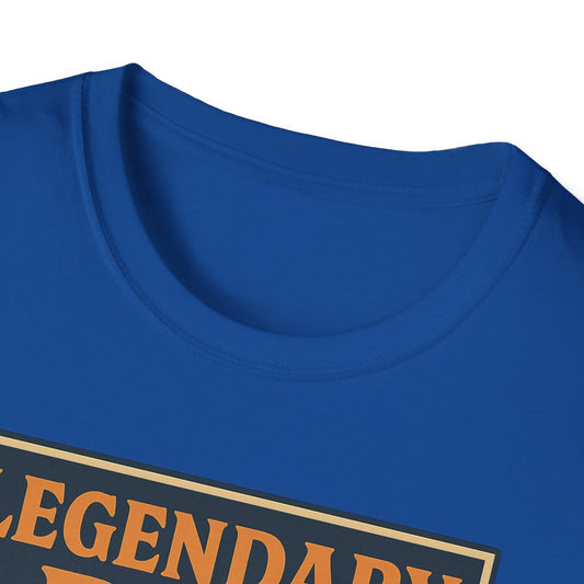 red t-shirt featuring loot drop dad graphic print