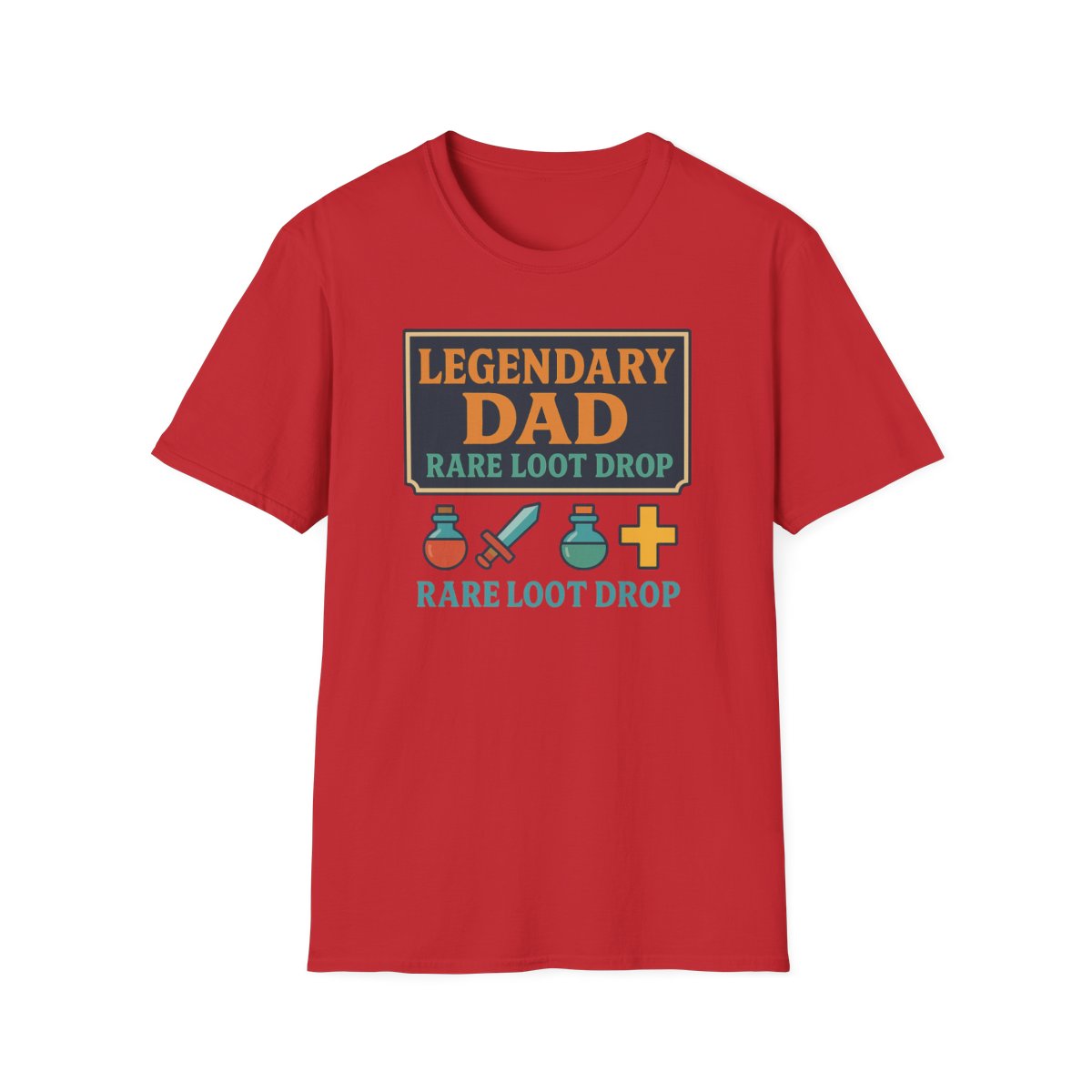 Legendary Dad Loot Drop T-Shirt - Funny Gamer Dad Gift - funny t-shirt by Cheeky Business
