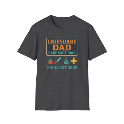 military green t-shirt with gamer dad loot drop graphic