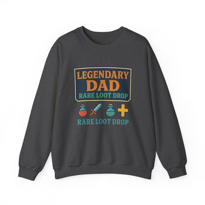 legendary dad rare loot drop sweatshirt dark heather sweatshirt Father's Day gift idea
