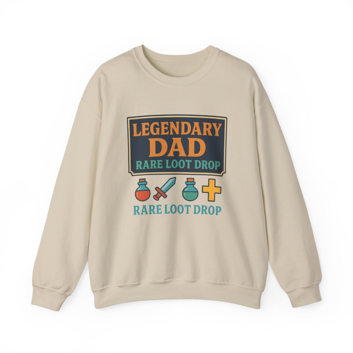 sand sweatshirt with rare loot drop design for dad gift