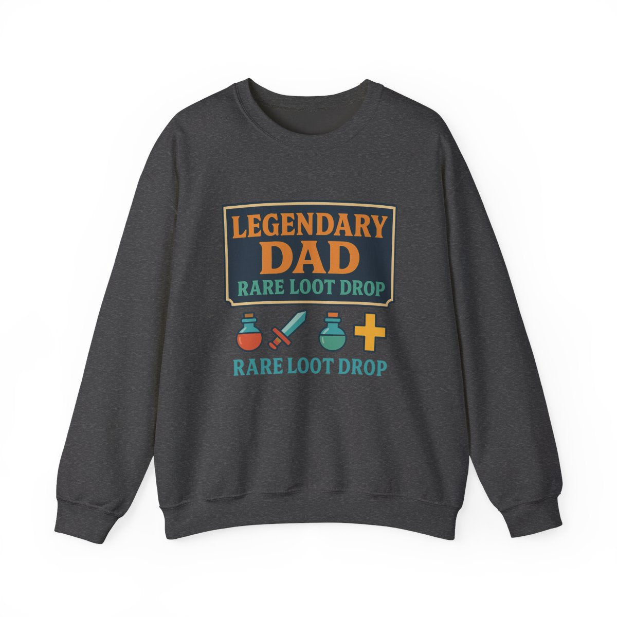 black sweatshirt with gaming dad funny slogan design