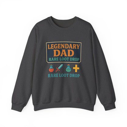 black sweatshirt with gaming dad funny slogan design