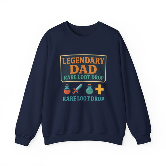 light pink sweatshirt with rare loot drop funny dad graphic