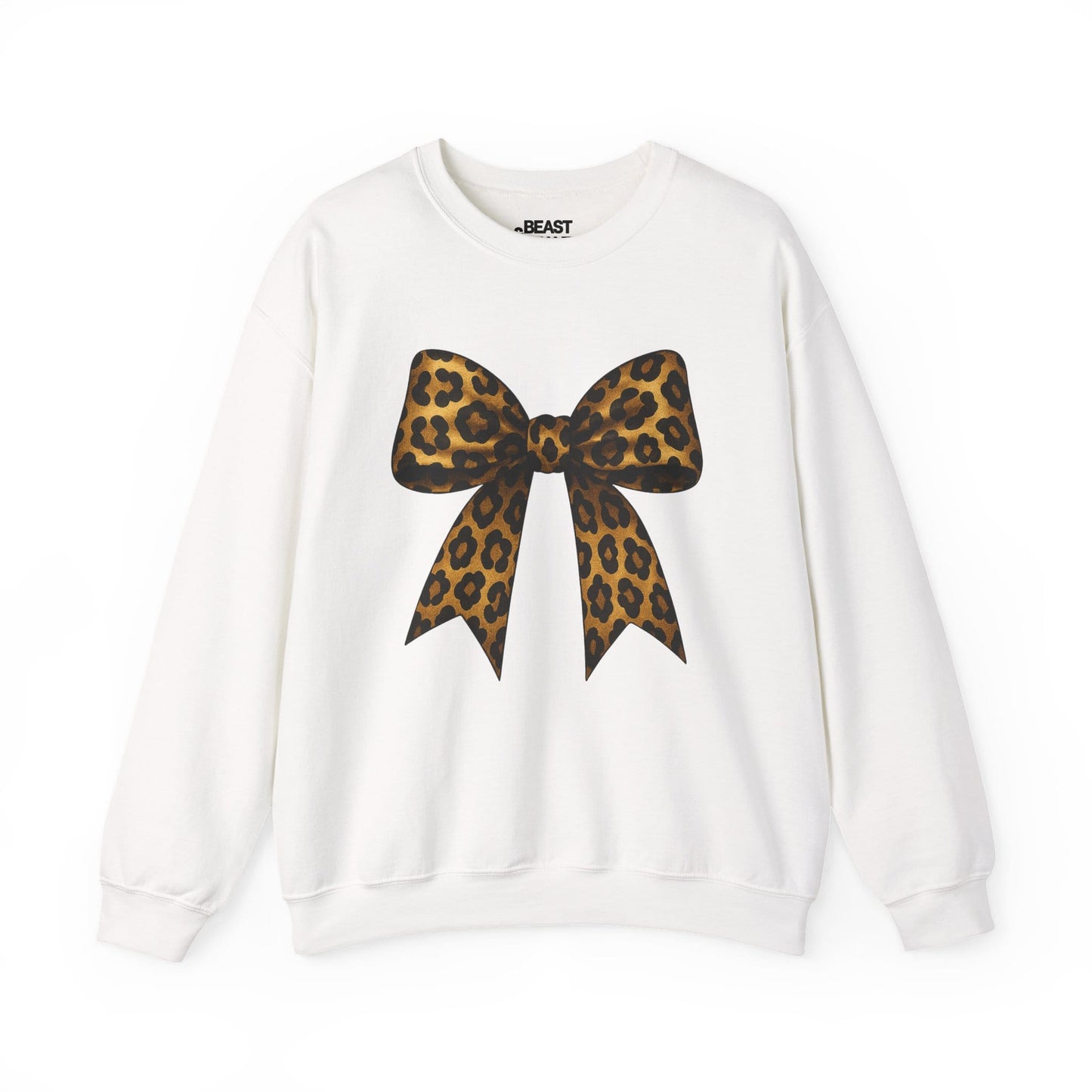 leopard bow sweatshirt white sweatshirt coquette gift idea