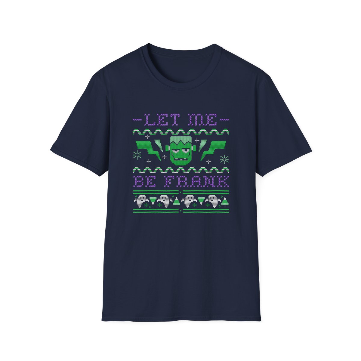 black t-shirt with retro frankenstein monster graphic for halloween
