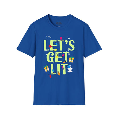 let s get lit christmas t-shirt royal t-shirt Christmas gift idea