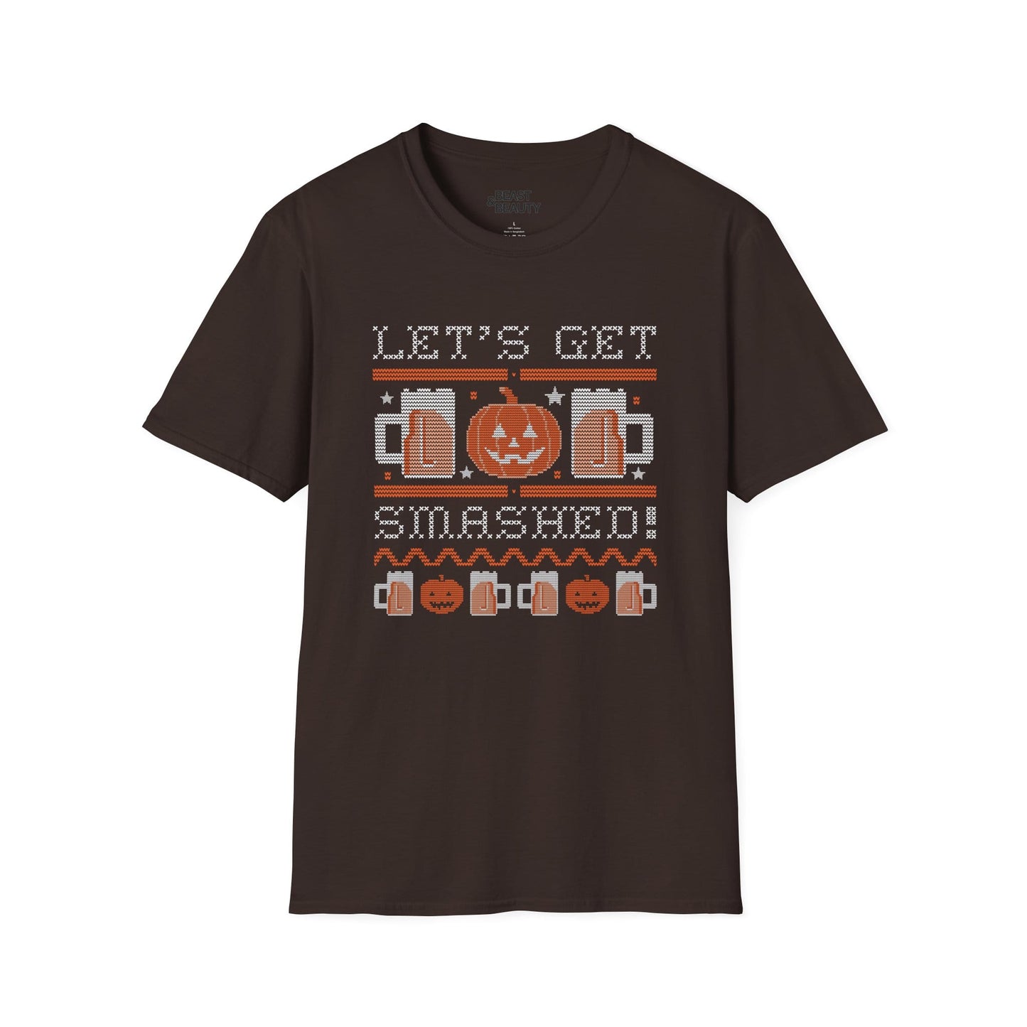 let's get smashed halloween beer t-shirt t-shirt alternate colour product image