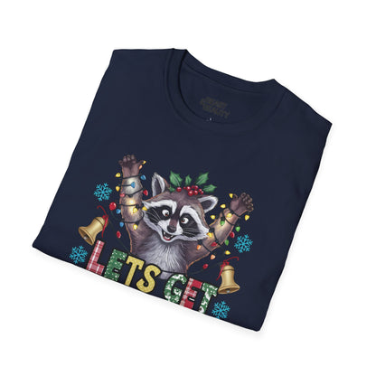 Let's Get Trashed Raccoon Christmas T-Shirt t-shirt product image 6 from Beast and Beauty