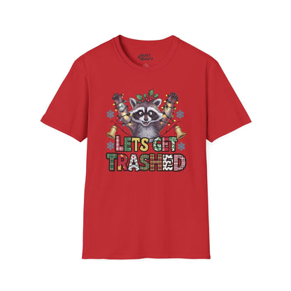 Let's Get Trashed Raccoon Christmas T-Shirt t-shirt product image 4 from Beast and Beauty