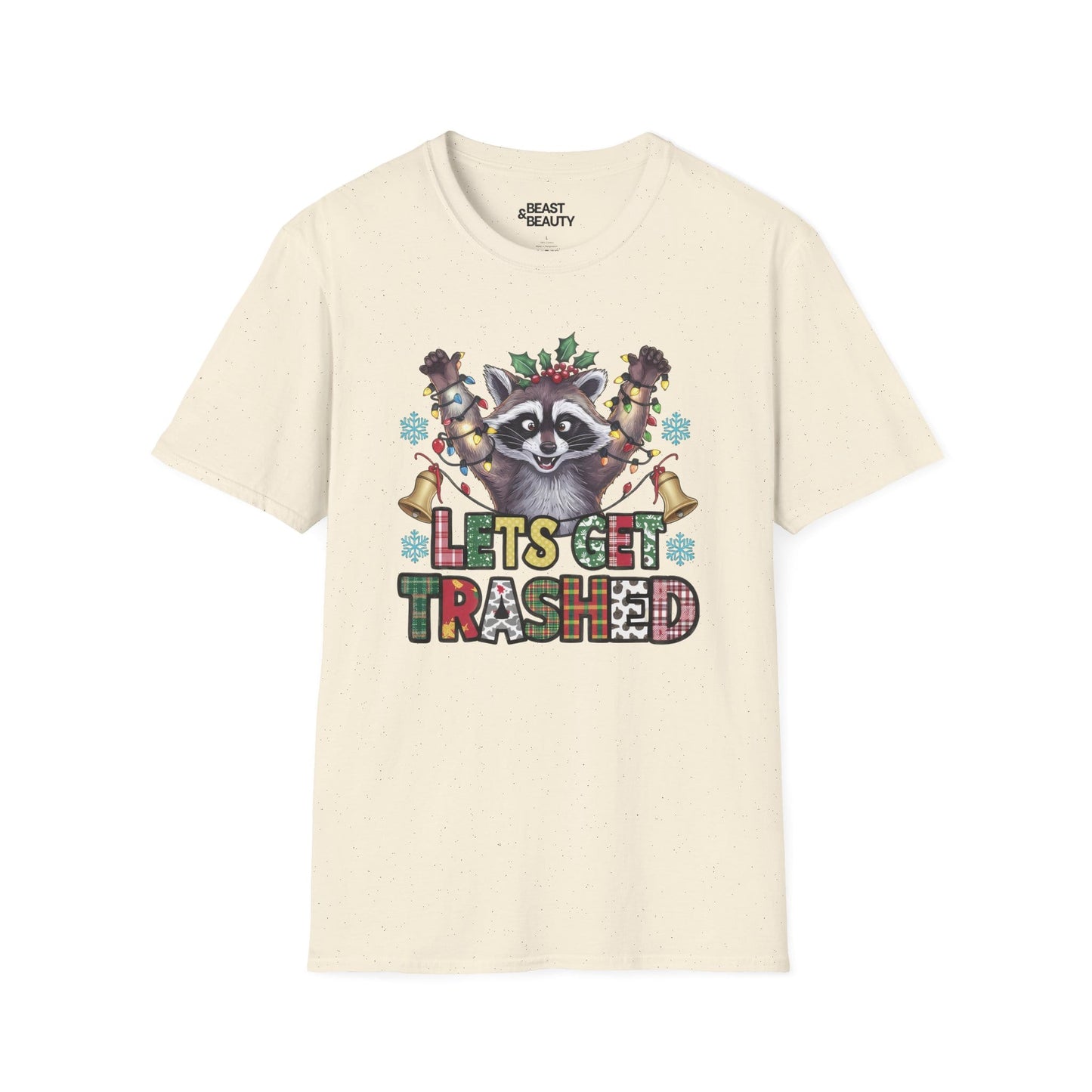 Let's Get Trashed Raccoon Christmas T-Shirt t-shirt product image 2 from Beast and Beauty