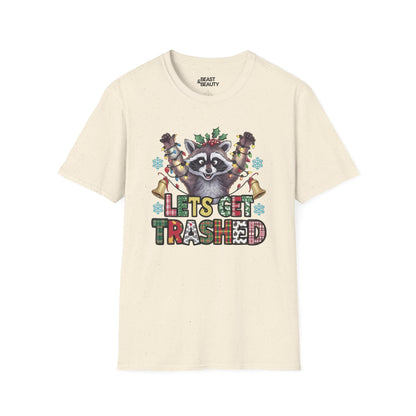 Let's Get Trashed Raccoon Christmas T-Shirt t-shirt product image 2 from Beast and Beauty