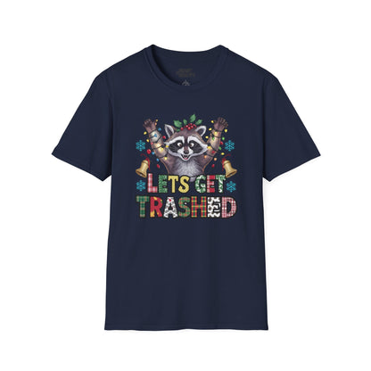 Let's Get Trashed Raccoon Christmas T-Shirt t-shirt product image 1 from Beast and Beauty