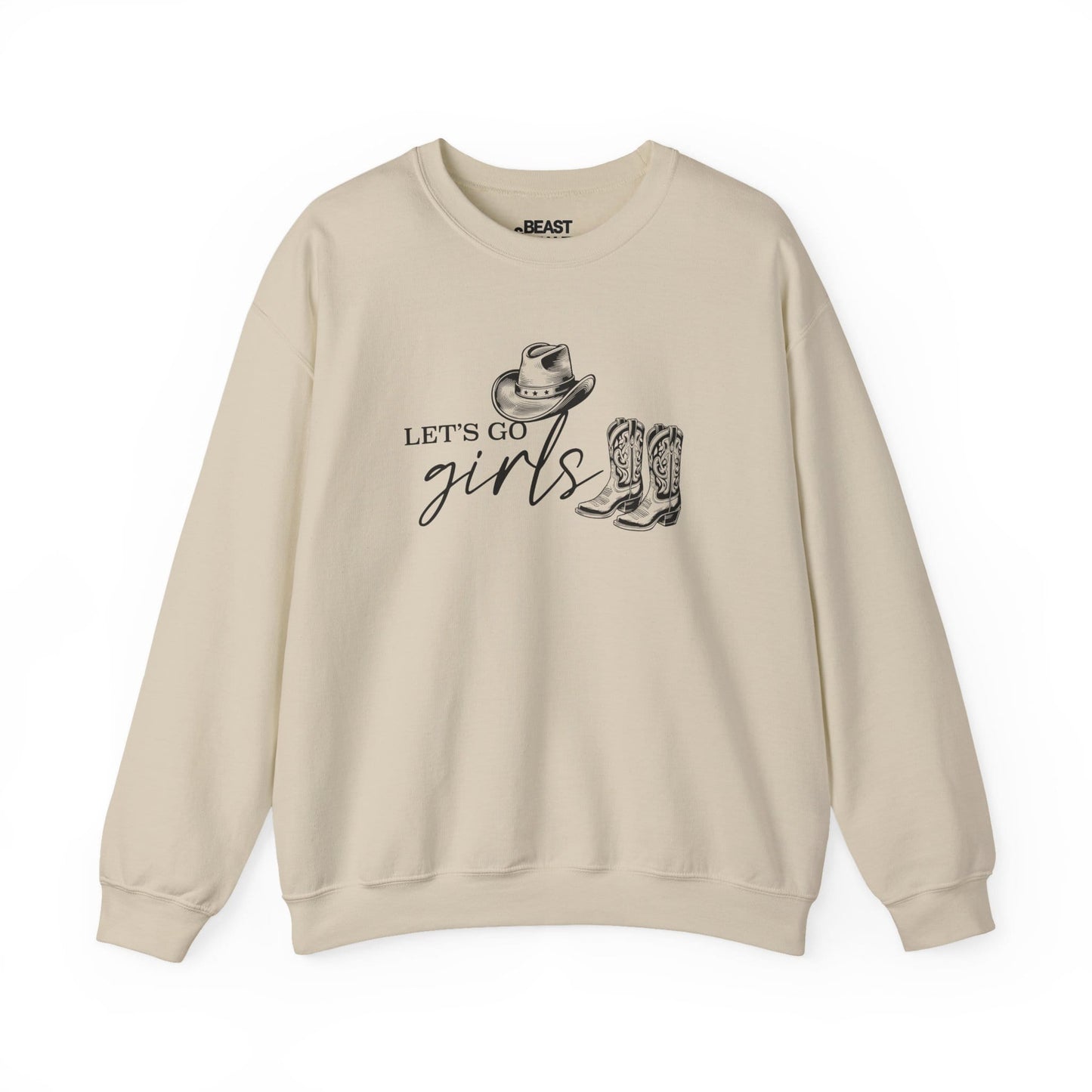 let s go girls cowgirl sweatshirt sand sweatshirt cowgirl gift idea