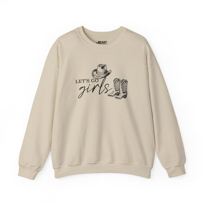 let s go girls cowgirl sweatshirt sand sweatshirt cowgirl gift idea