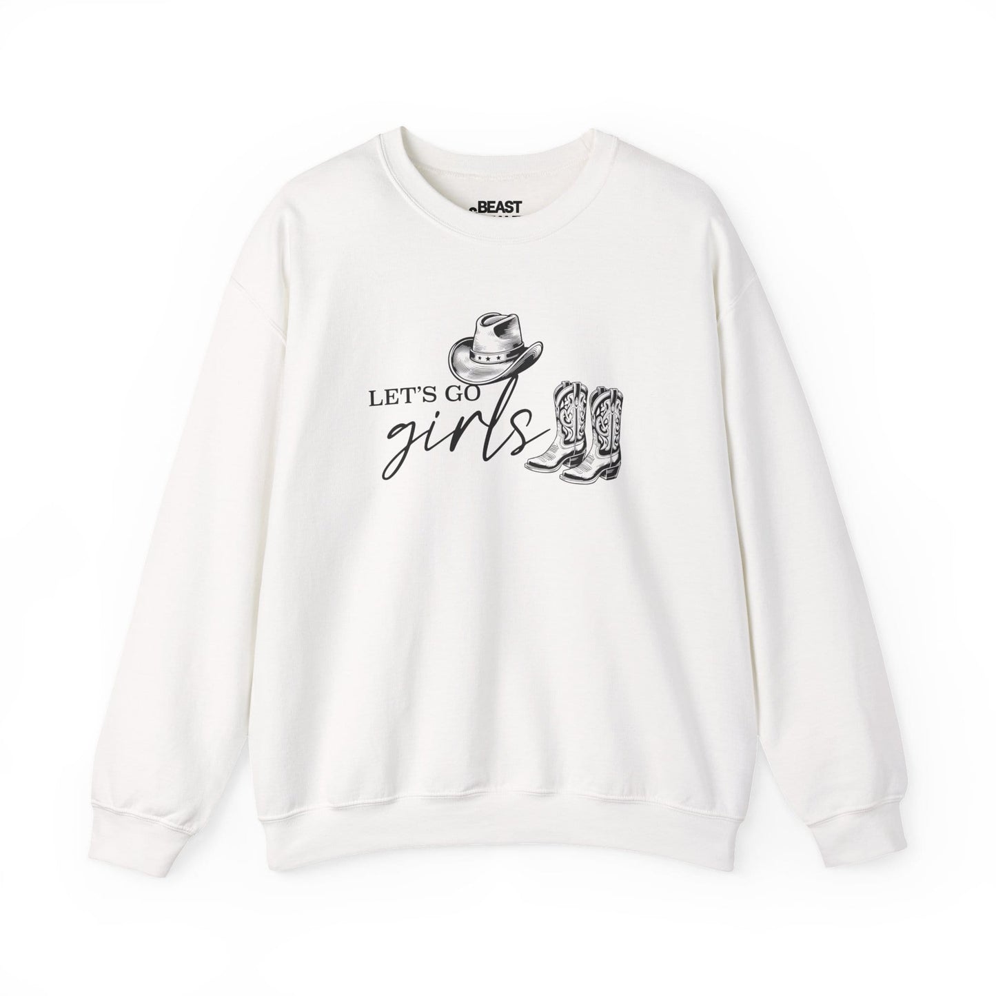 let s go girls cowgirl sweatshirt white sweatshirt cowgirl gift idea