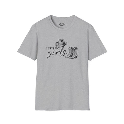 let s go girls cowgirl t-shirt sport grey t-shirt cowgirl gift idea