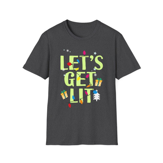Let’s Get Lit Christmas T-Shirt - funny t-shirt by Cheeky Business