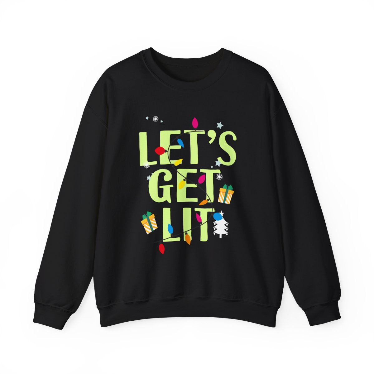 Let's Get Lit Christmas Sweatshirt - funny sweatshirt by Cheeky Business