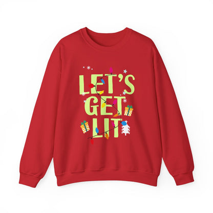 Let's Get Lit Christmas Sweatshirt - funny sweatshirt by Cheeky Business