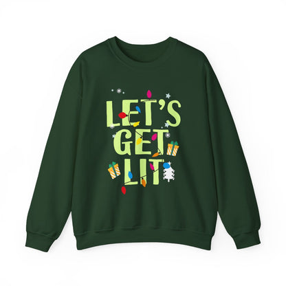 Let's Get Lit Christmas Sweatshirt - funny sweatshirt by Cheeky Business