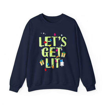 Let's Get Lit Christmas Sweatshirt - funny sweatshirt by Cheeky Business