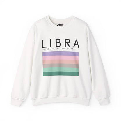 Libra Zodiac Sign Adult Sweatshirt White / S gift_idea unique_gift personalised_gift