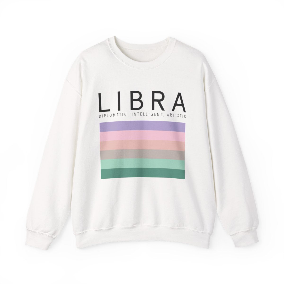 sand sweatshirt with minimalist libra zodiac sign design