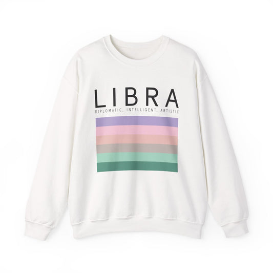sand sweatshirt with minimalist libra zodiac sign design