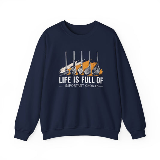 maroon sweatshirt with bold golf humor graphic for funny gift