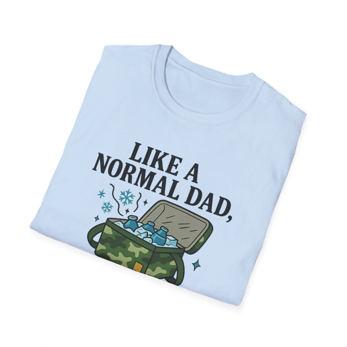 sport grey t-shirt flat lay showing cool dad print quality