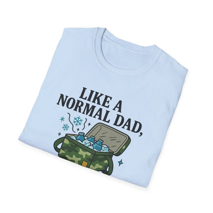 sport grey t-shirt flat lay showing cool dad print quality