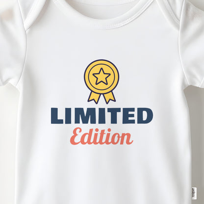Limited Edition baby grow print close-up