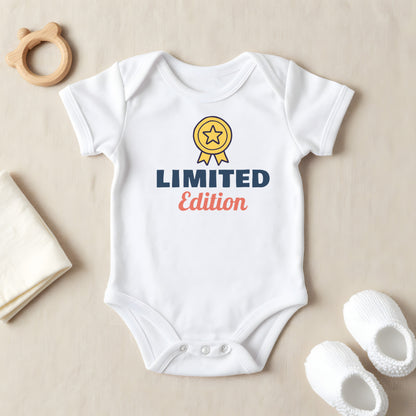 Limited Edition baby grow laid flat