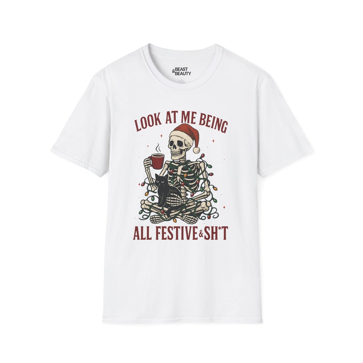 look at me being all festive christmas t-shirt white t-shirt Christmas gift idea