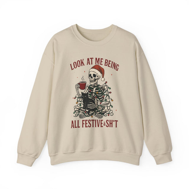 Festive Skeleton Christmas Sweatshirt