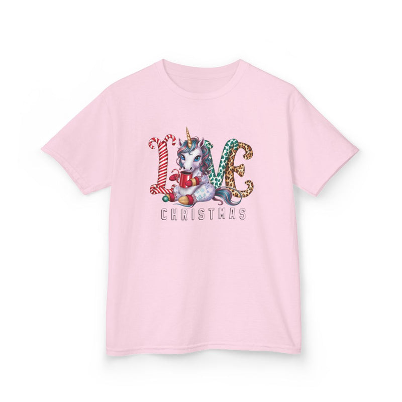 Love Christmas Unicorn Kids T-Shirt