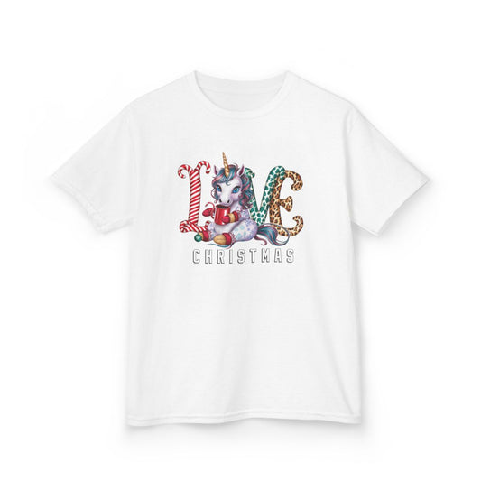 Love Christmas Unicorn Kids T-Shirt - funny t-shirt by Cheeky Business