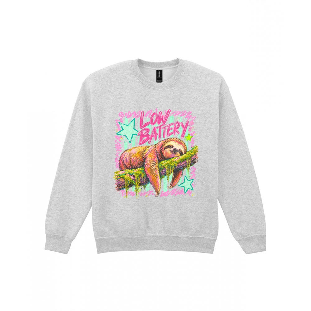 Low Battery Sloth T-Shirt & Sweatshirt Sweatshirt in Sport Grey