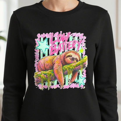 Low Battery Sloth T-Shirt & Sweatshirt in another colour
