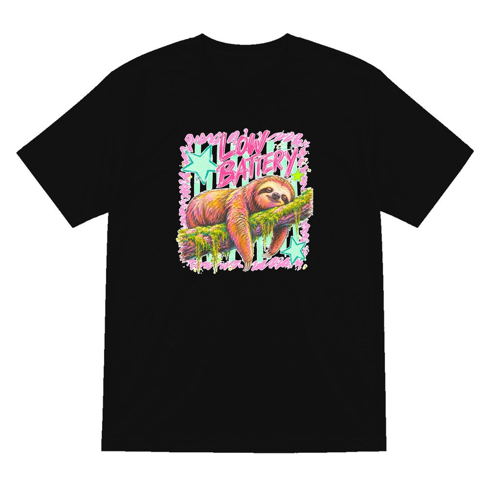 Low Battery Sloth T-Shirt & Sweatshirt T-Shirt in Black