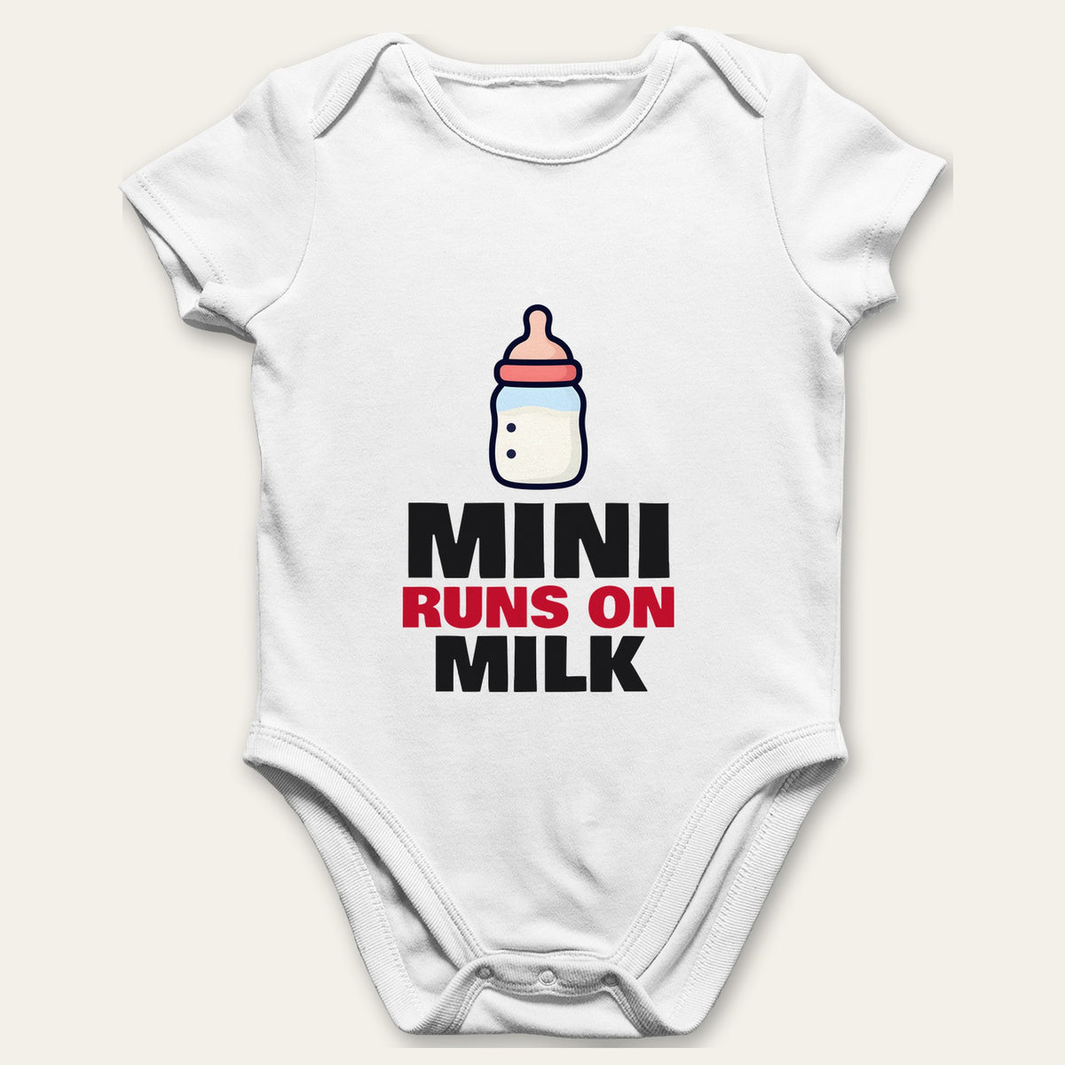 Mama & Mini | Runs on Flat Whites, Runs on Milk matching set baby grow